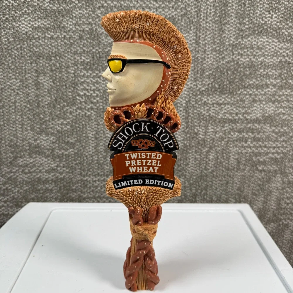 Shock Top Twisted Pretzel Wheat Beer Tap Handle Brown Limited Edition Barware